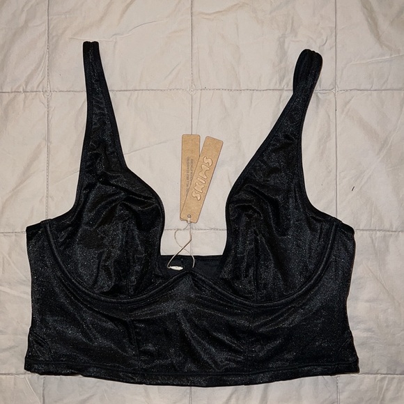 SKIMS | Tops | Skims Glissenette Corset In Onxy New